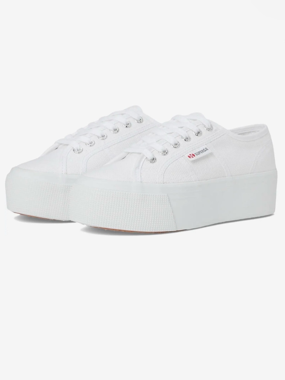 Superga 2790 Women's Classic White Canvas Platform Sneaker